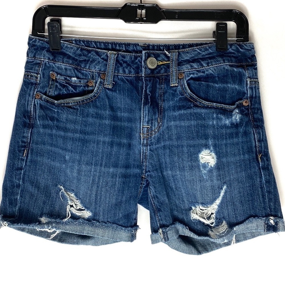 American Eagle distressed denim shorts size 0